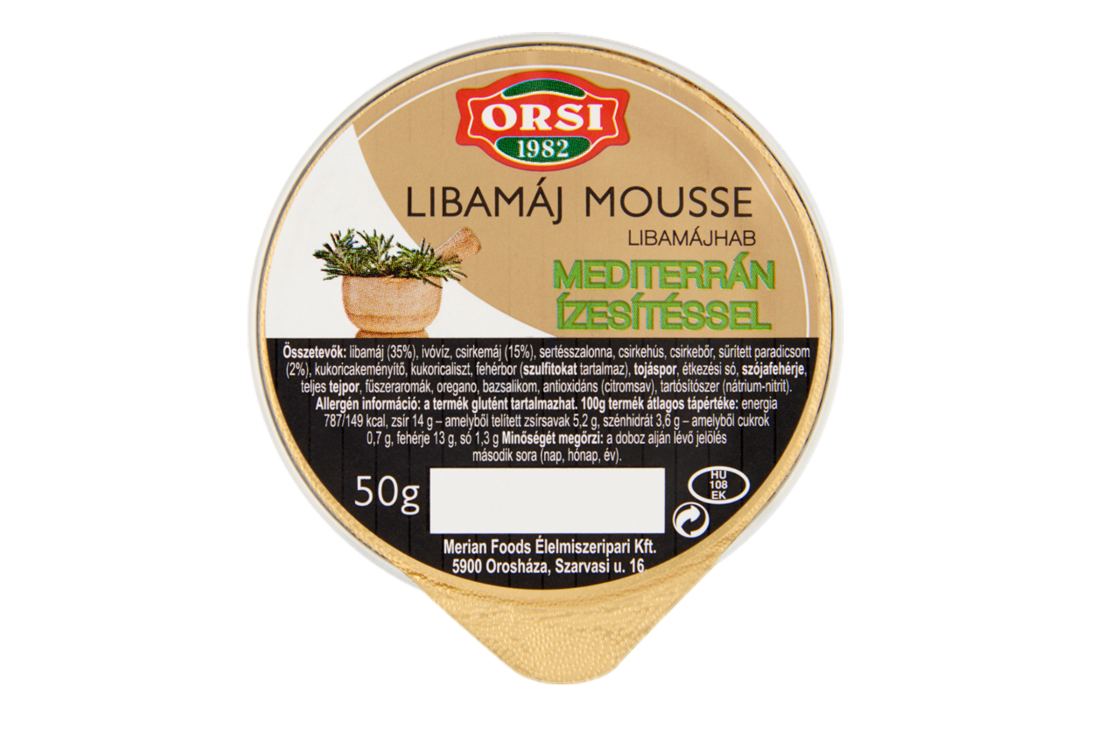 Orsi Goose Liver Mousse Mediterranean 50g