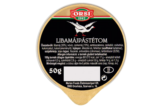 Orsi goose liver pate with apple petal 50g – fruity twist on classic liver spread