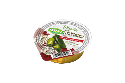 Vegan wild beans spread with jalapeno peppers