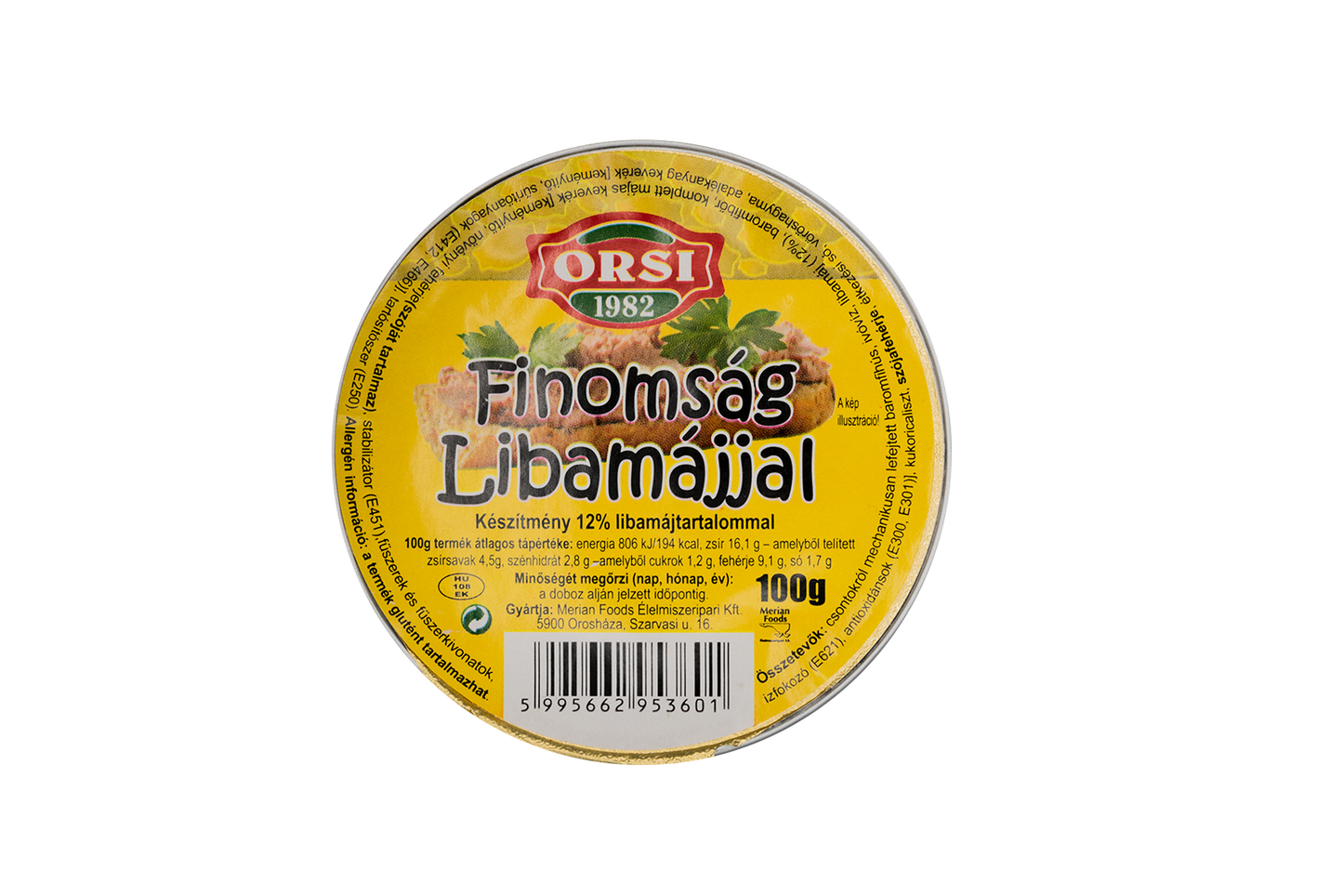 Orsi goose liver pate with honey & lemon 50g – sweet and tangy gourmet pate