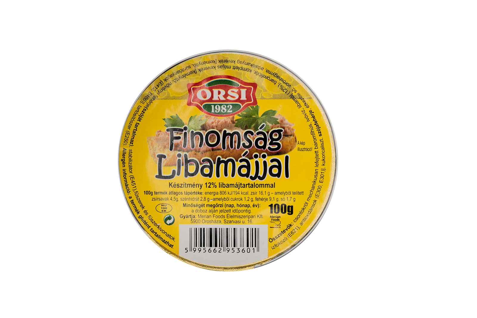 Orsi goose liver pate with honey & lemon 50g – sweet and tangy gourmet pate