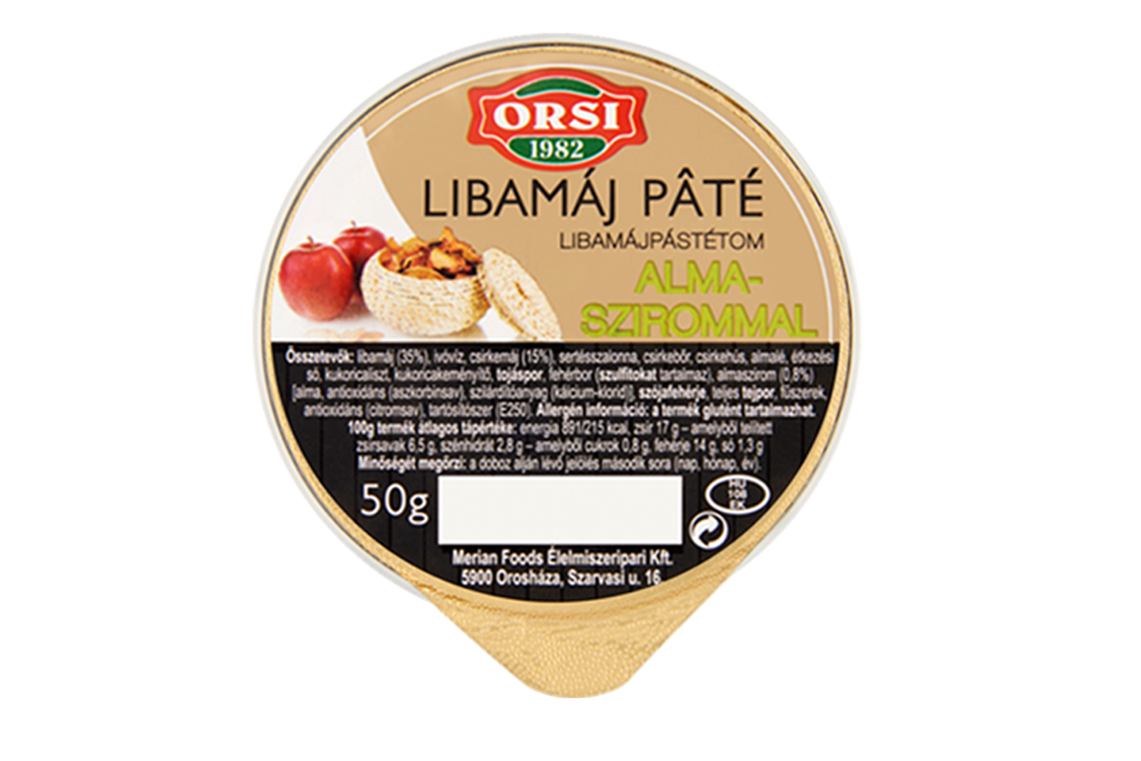 Orsi Goose Liver Pate With Apple Petal 50g