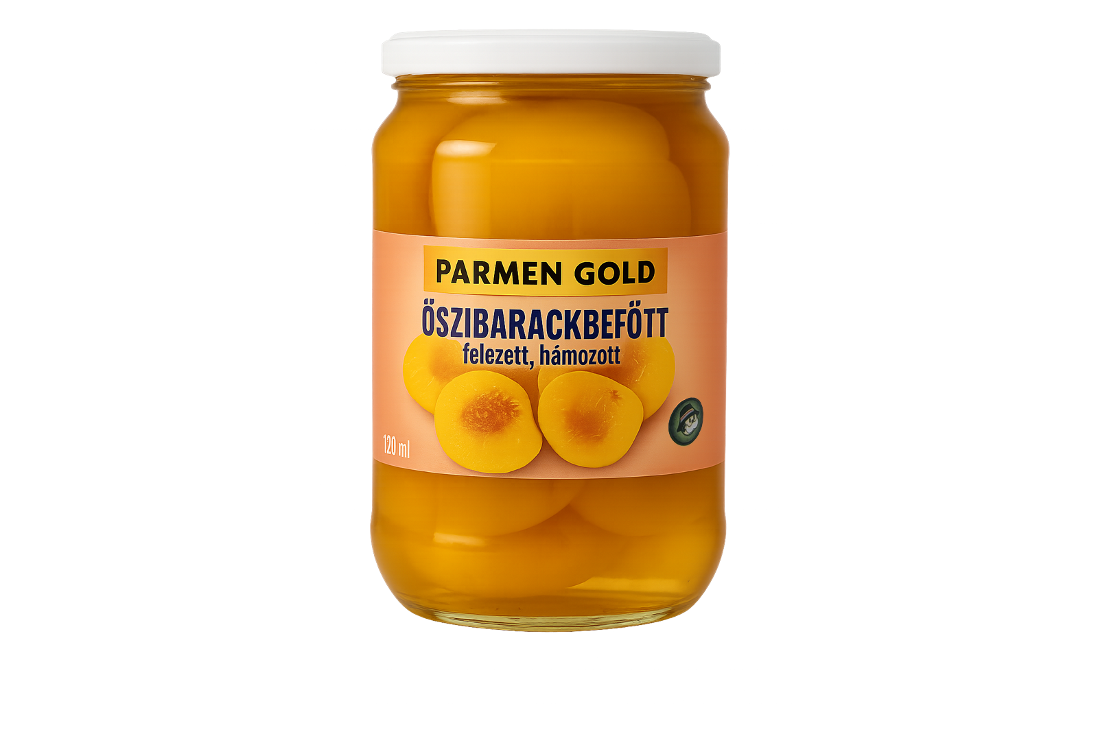 Peach compote in syrup