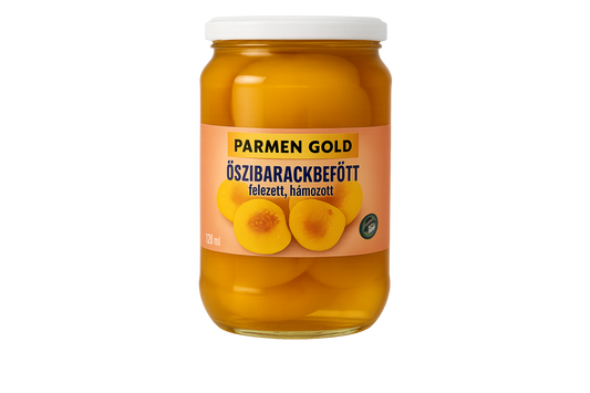 Peach compote in syrup