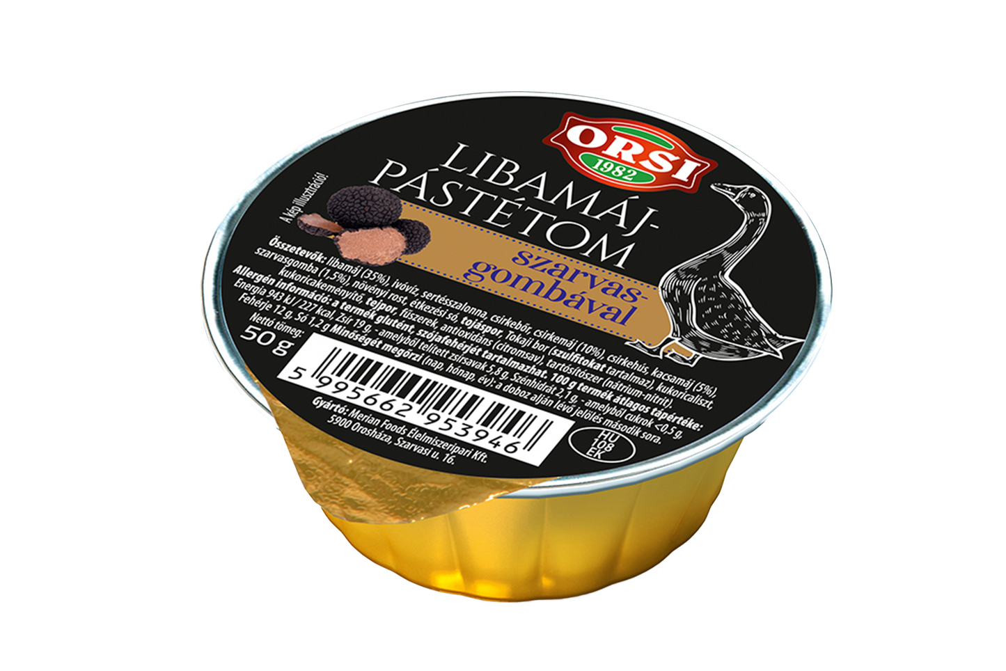 Orsi goose liver spicy mousse 50g – bold and creamy liver spread