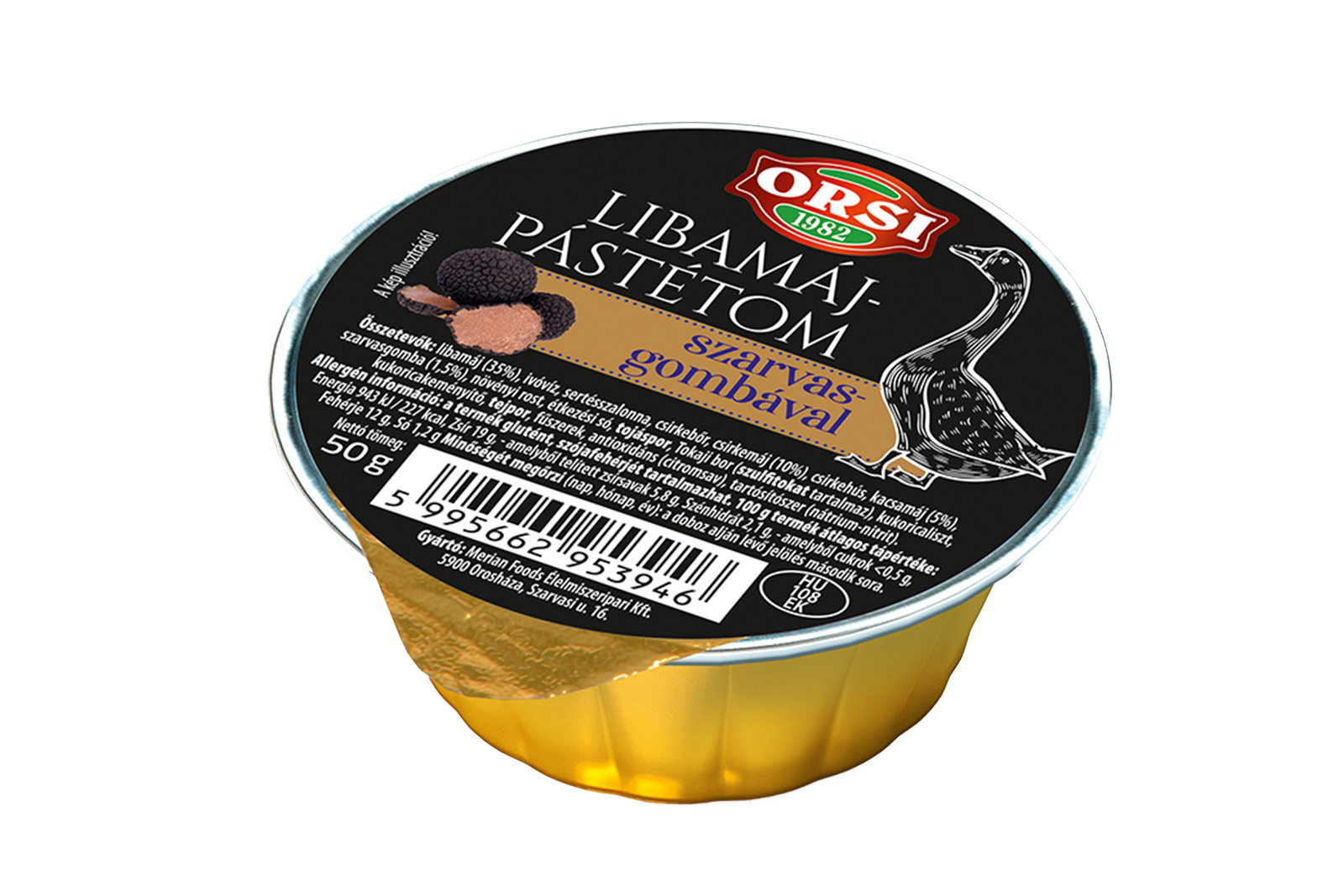 Orsi goose liver spicy mousse 50g – bold and creamy liver spread