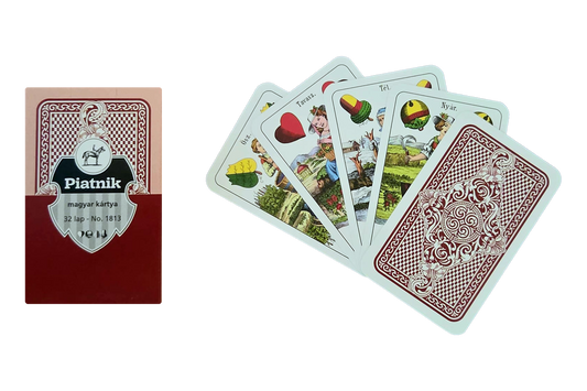 Piatnik Hungarian card deck – 32-card Magyar kartya with red back