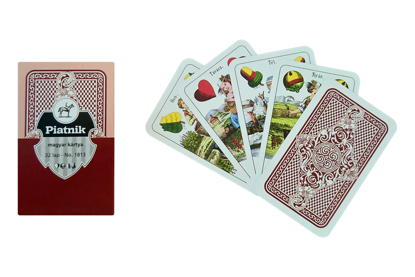 Piatnik Premium Hungarian 32-Card Deck Red Back 32 No.1813 - Magyar kartya