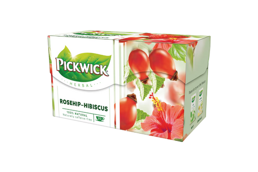 Pickwick Herbal Goodness Rosehip Tea with Hibiscus 20 Tea Bags 50 g