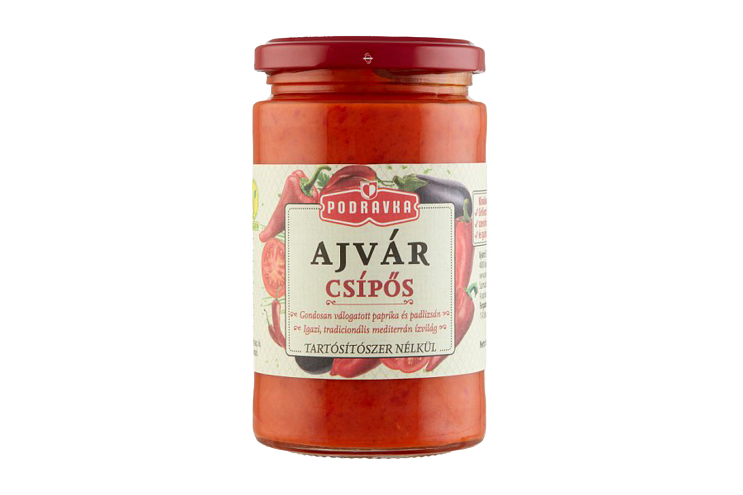 Podravka spicy ajvar 350g – hot Balkan-style vegetable spread