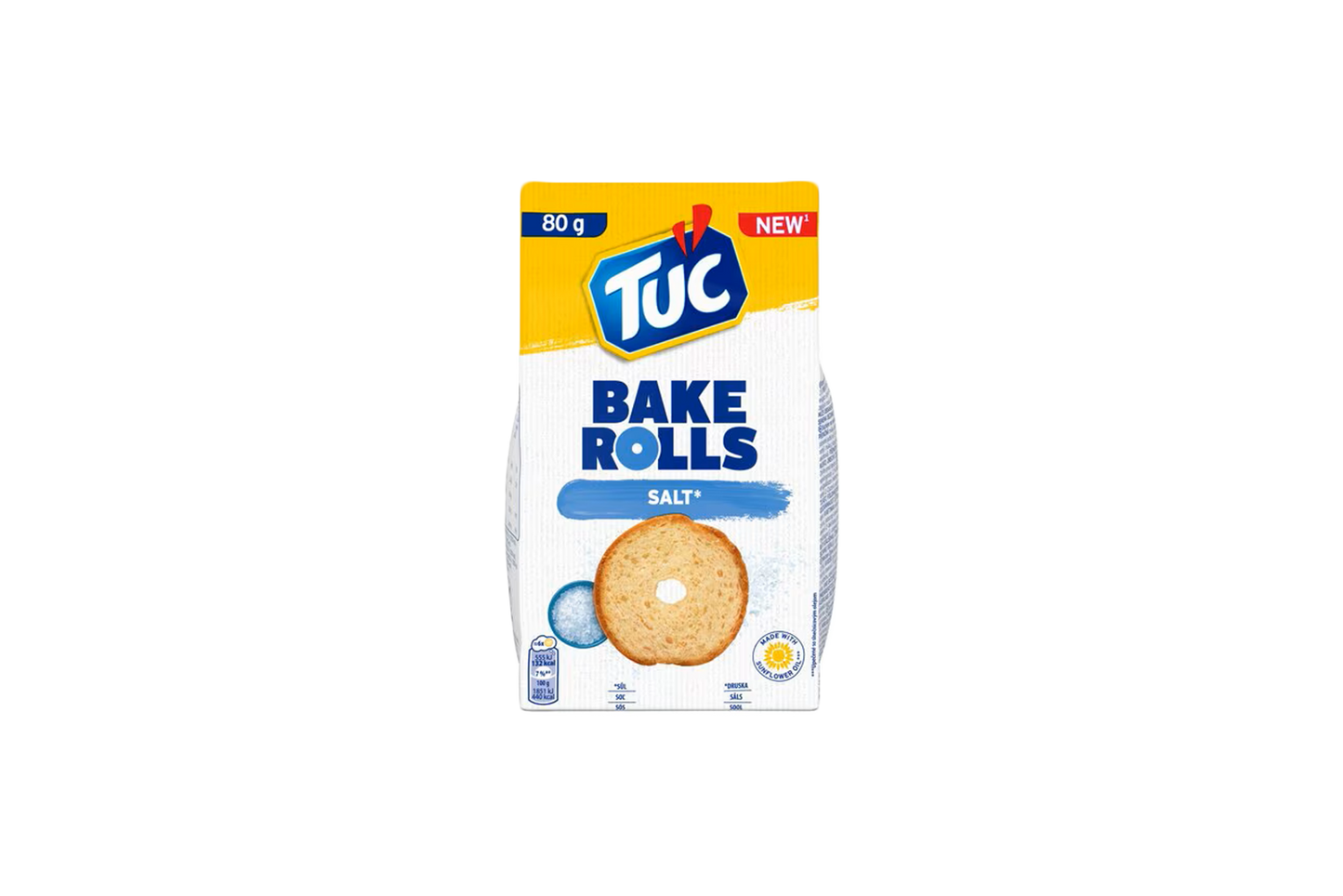 Salt flavoured baked rolls