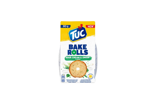 Double baked rolls with sour cream and onion flavour
