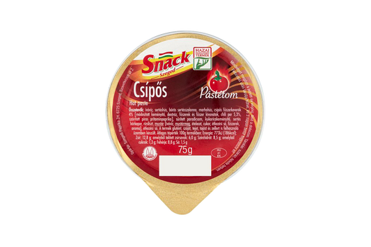 Snack Szeged Hungarian Hot Pork and Beef Pate 75g BB: 31.12.2025 - REDUCED - 50% OFF