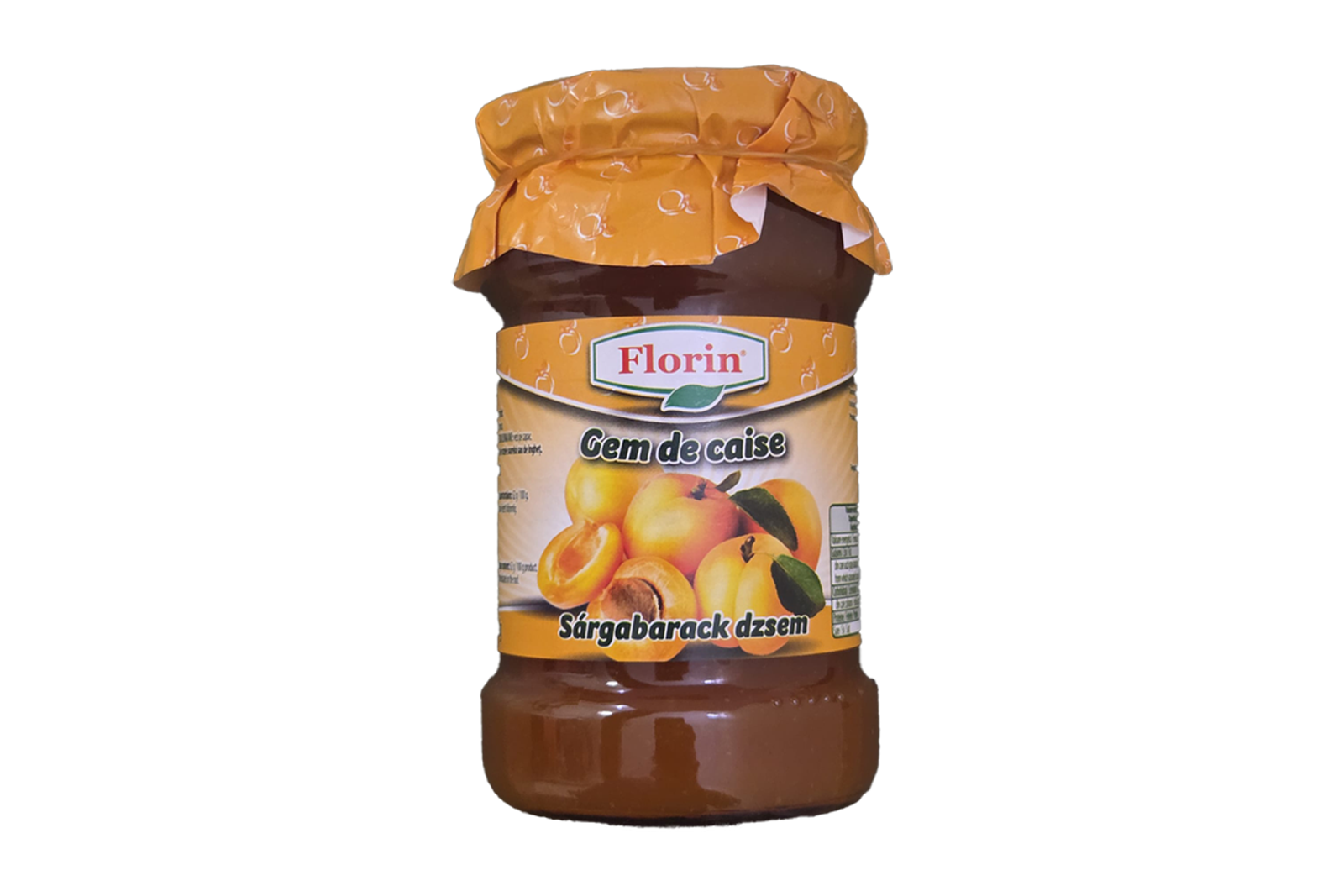 Florin apricot jam 360g jar, classic Hungarian fruit spread