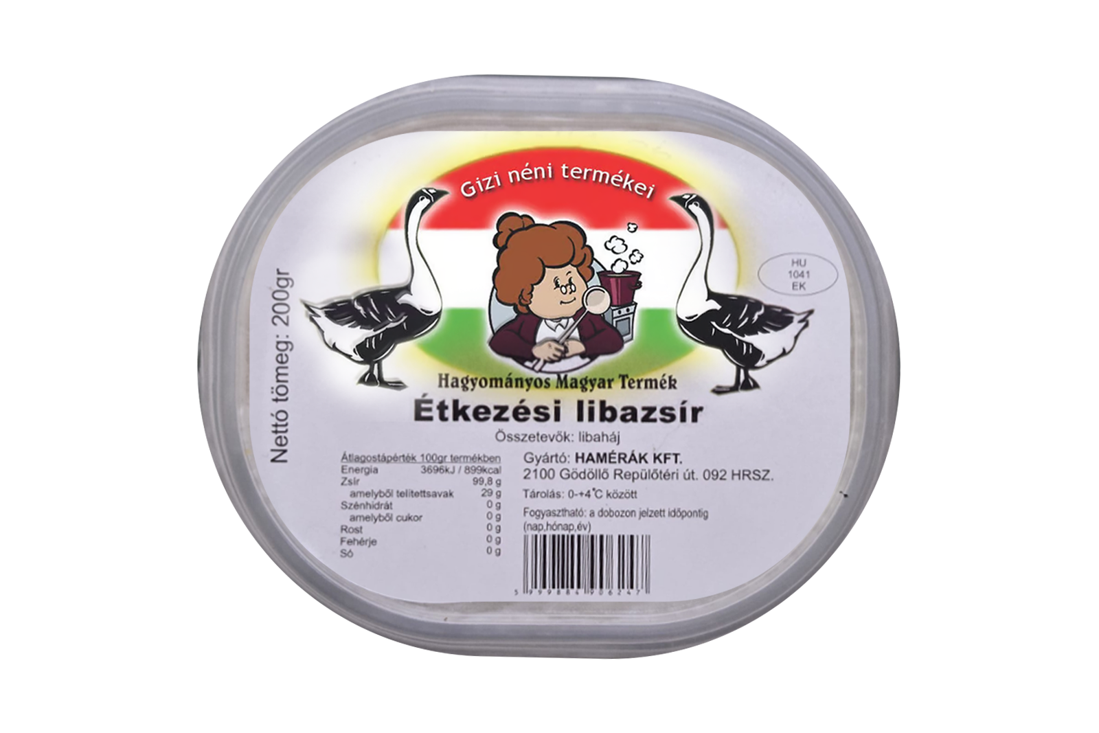 Hamerak Hungarian goose fat 200g jar for cooking and roasting