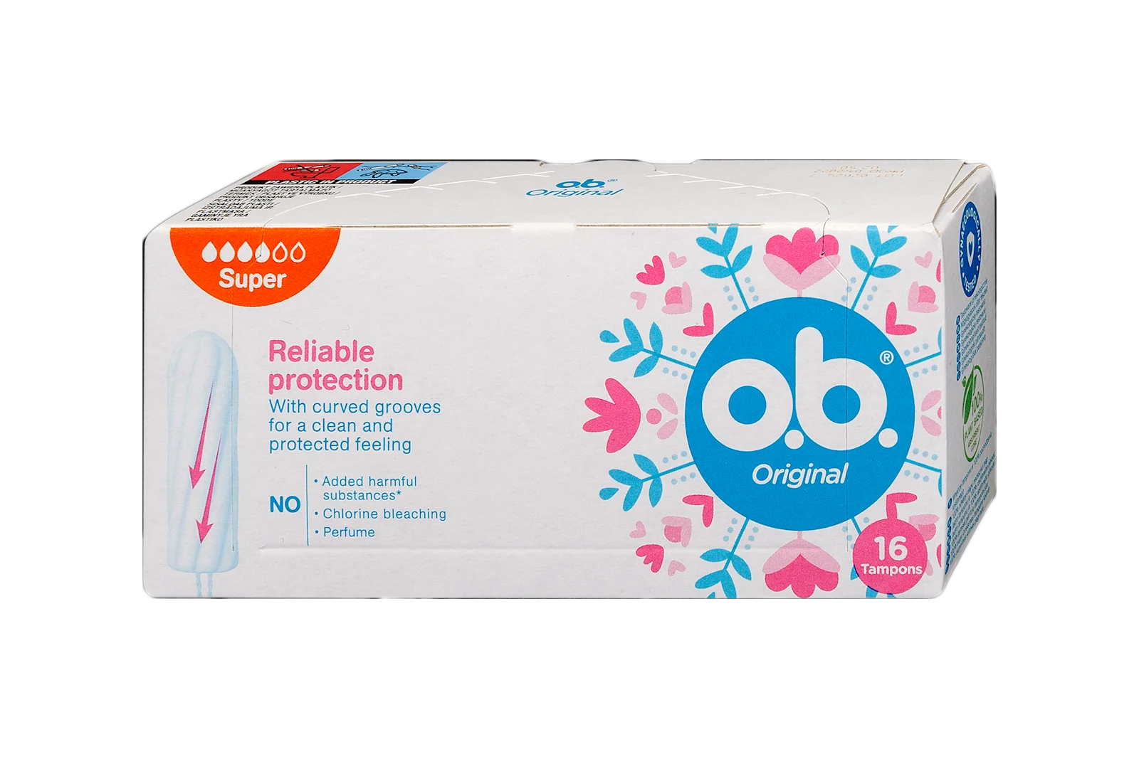 O.B. super tampons 16 pack for feminine hygiene and comfort