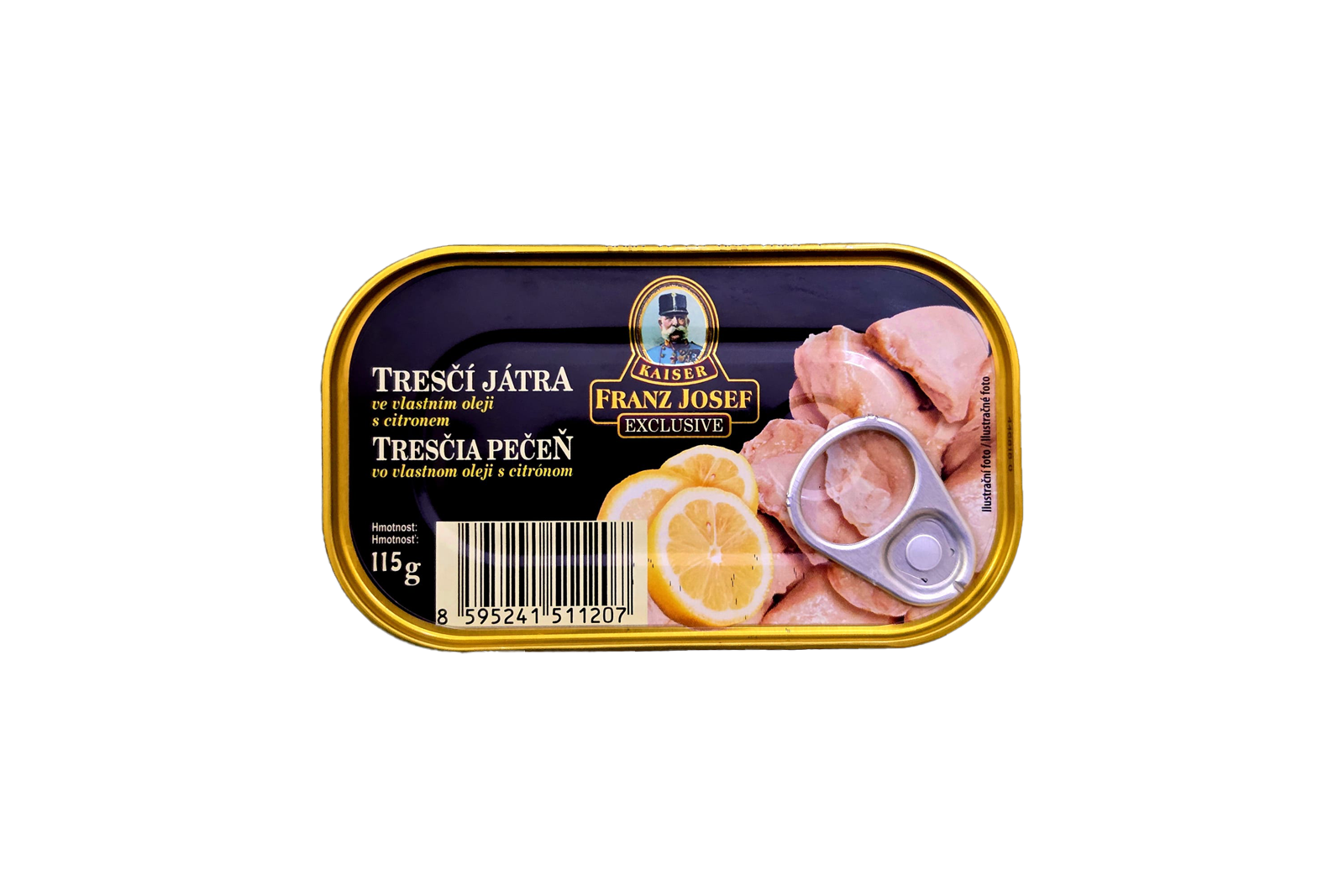 Franz Josef Kaiser Exclusive Icelandic Cod Liver in Own Oil with Lemon 115g